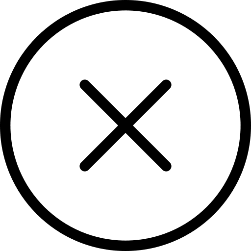Delete cross equis circle icon