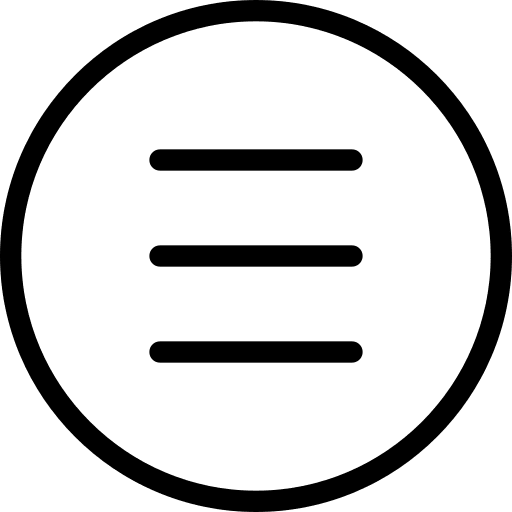 Hamburger button menu three lines icon