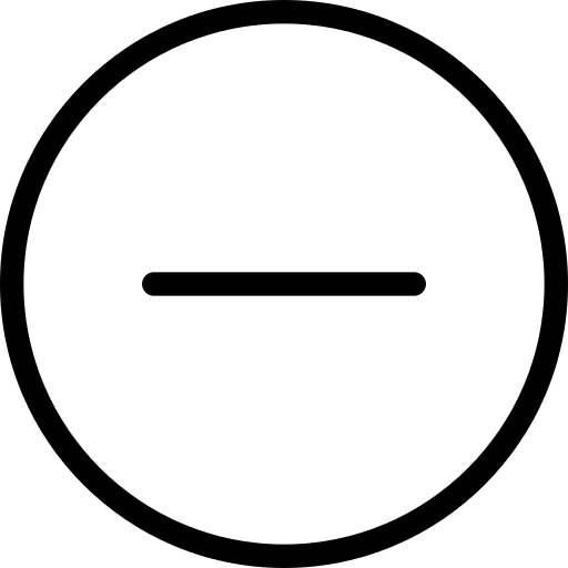 Remove symbols less line icon