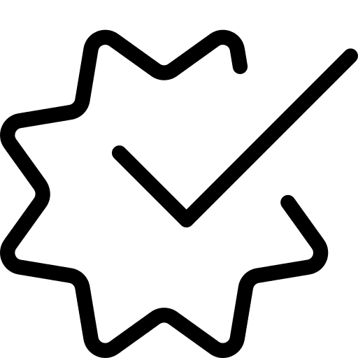 Label tick mark interface accept icon