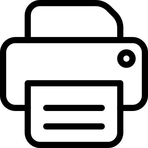 Printer symbol button electronics icon