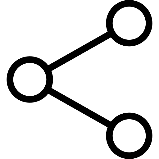 Sharing social network connector multimedia icon