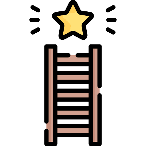 Ladder stairs goal business and finance icon Ladder stairs goal business and finance icon