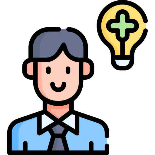 Positive thinking entrepreneur avatar wellness icon