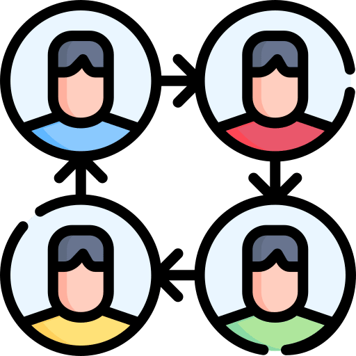 Teamwork network arrow business icon Teamwork network arrow business icon