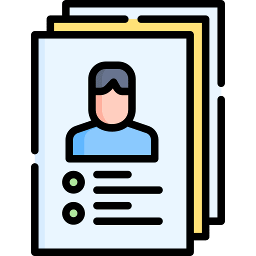 Cv personal profile file biography icon Cv personal profile file biography icon