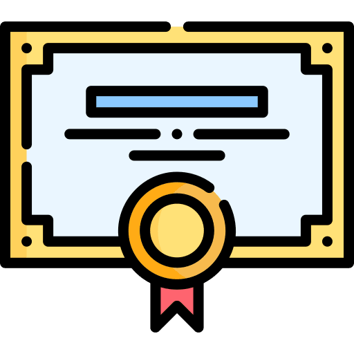 Diploma certification badge files and folders icon Diploma certification badge files and folders icon