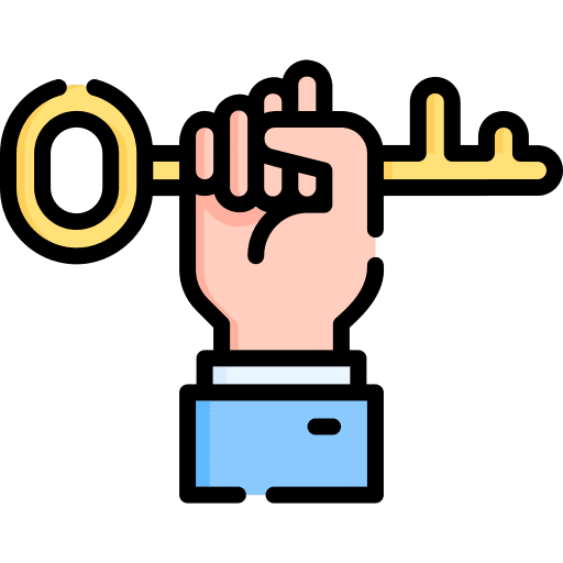 Key hand solution business icon Key hand solution business icon