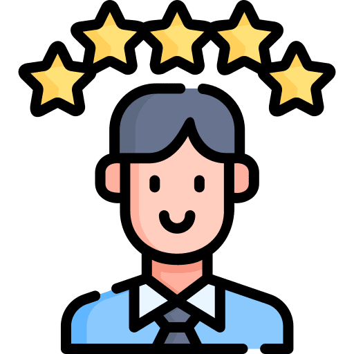 Rate caucasian user customer experience icon Rate caucasian user customer experience icon