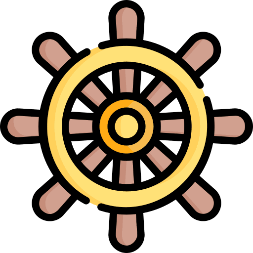 Rudder transportation sailing helm icon Rudder transportation sailing helm icon
