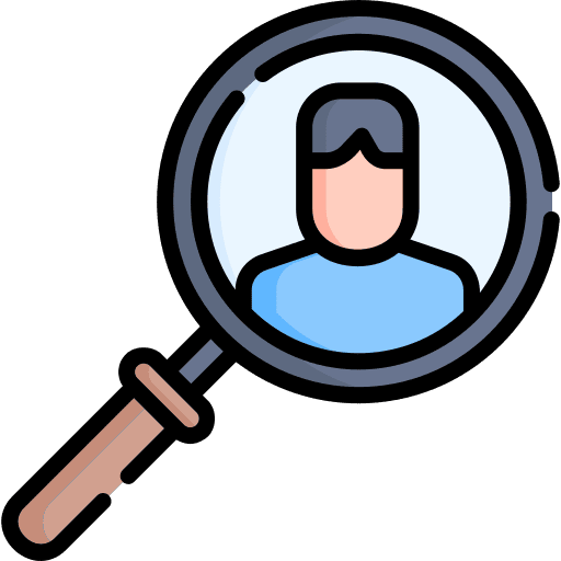 Searching headhunting user candidate icon Searching headhunting user candidate icon