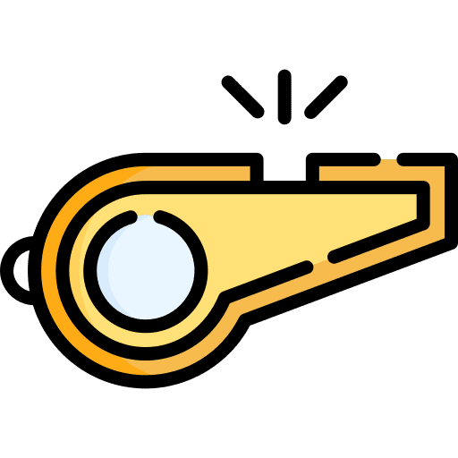 Whistle equipment sports and competition attention icon Whistle equipment sports and competition attention icon