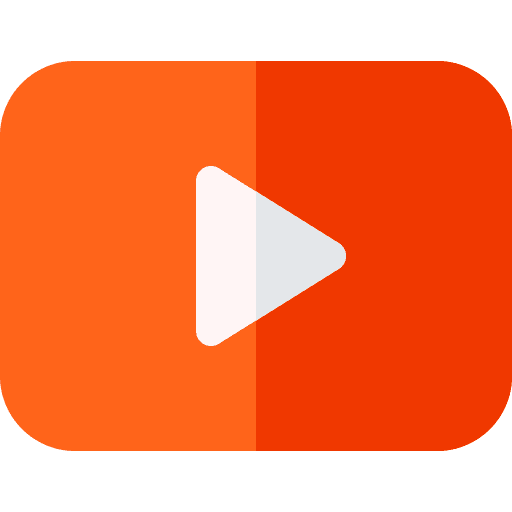 Youtube social network ui video player icon
