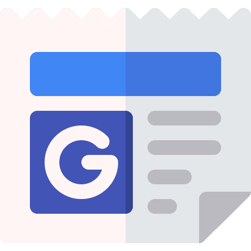 Google news interface journal google icon