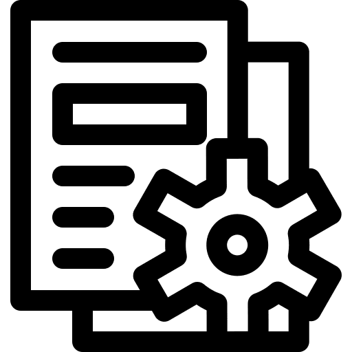 Content management cogwheel archive setting icon