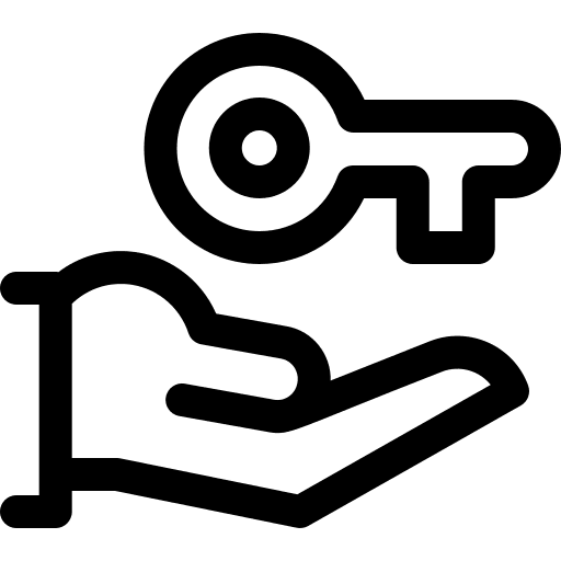 Solution success key solution icon