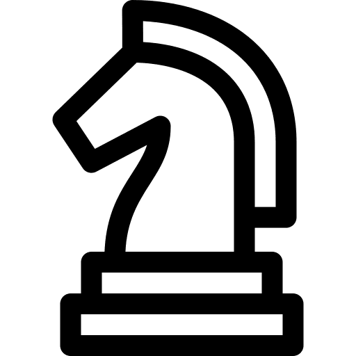 Strategy tactics board game chess icon