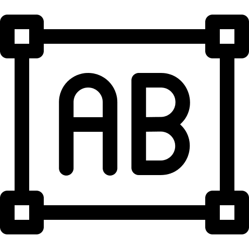 Text field typography text box text edition icon