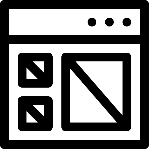 Wireframe wireframe browser structure icon
