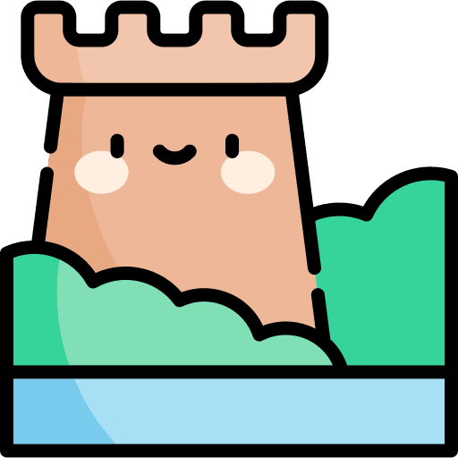 Tower architecture and city defense castle icon Tower architecture and city defense castle icon