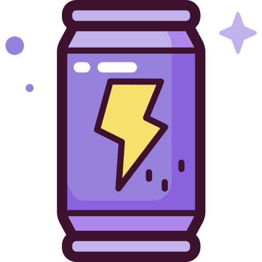 Energy drink caffeine unhealthy beverage icon