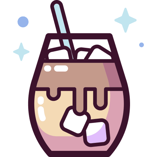 Iced coffee food and restaurant caffeine glass icon Iced coffee food and restaurant caffeine glass icon