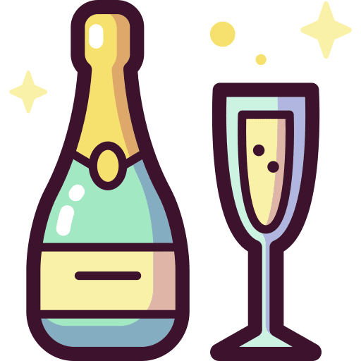 Champagne alcohol party celebration icon Champagne alcohol party celebration icon