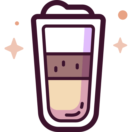 Latte macchiato coffee latte macchiato food and restaurant icon Latte macchiato coffee latte macchiato food and restaurant icon