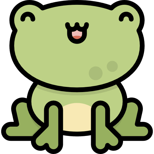 Frog wildlife kawaii animals icon