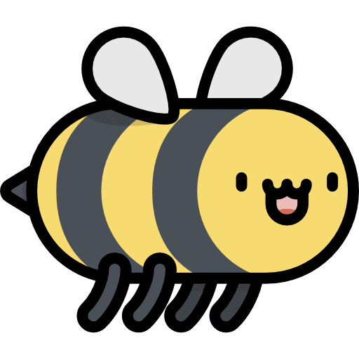 Bee bee kawaii animals icon