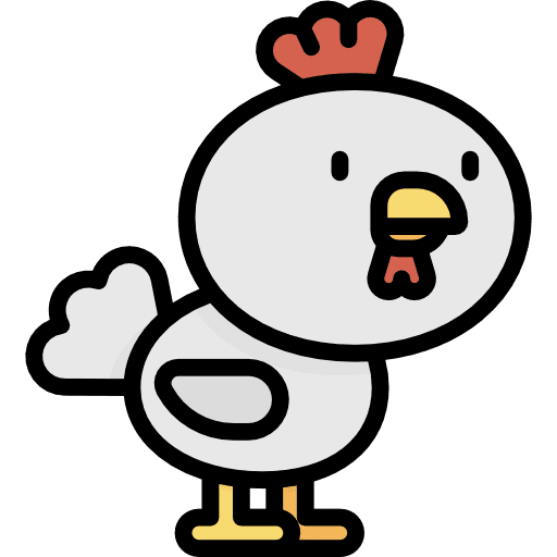 Chicken animals bird farming and gardening icon Chicken animals bird farming and gardening icon