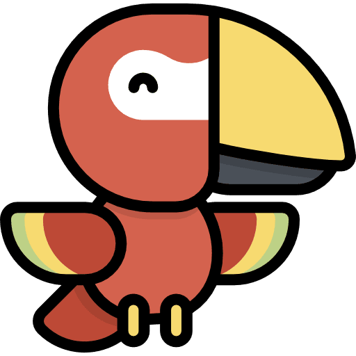 Macaw pet wild life bird icon Macaw pet wild life bird icon