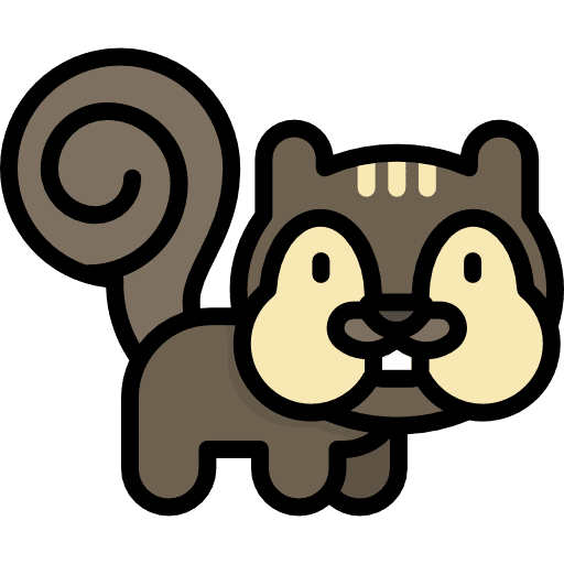 Squirrel zoo kawaii animals icon Squirrel zoo kawaii animals icon