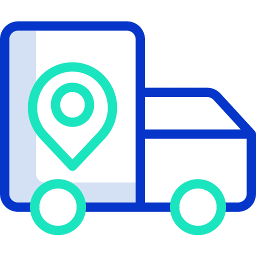 Delivery truck location tracker delivery truck icon