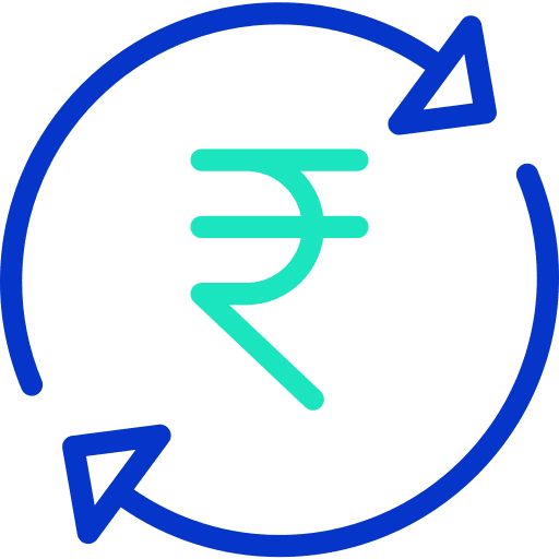 Rupee shapes and symbols currency signs icon