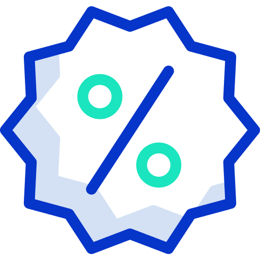 Sale offer discount percentage icon