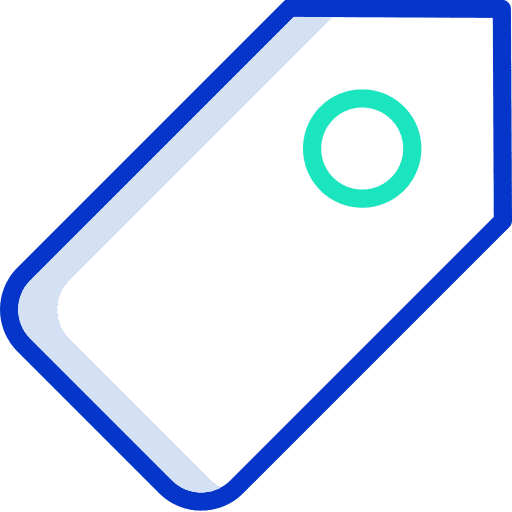 Tag technology commerce and shopping shopping cart icon