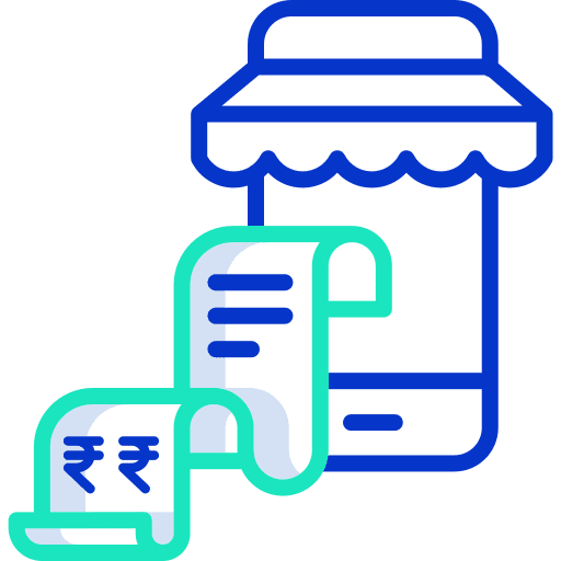 Invoice mobile cellphone ecommerce icon