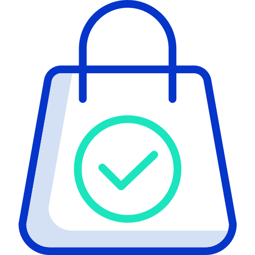 Shopping bag commerce shopping business icon