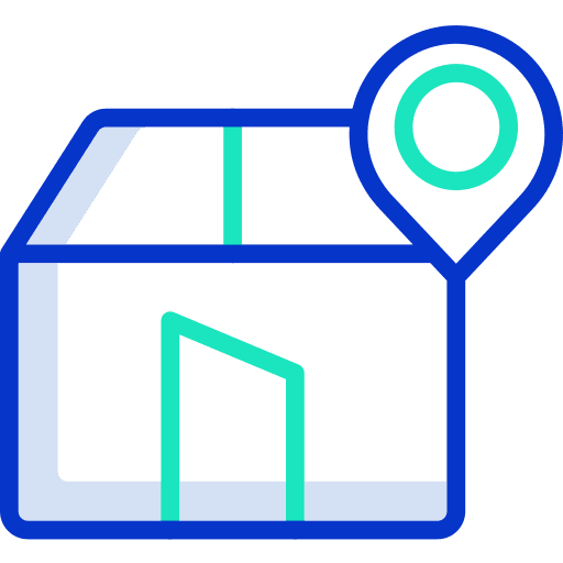 Box tools and utensils shipping and delivery package icon