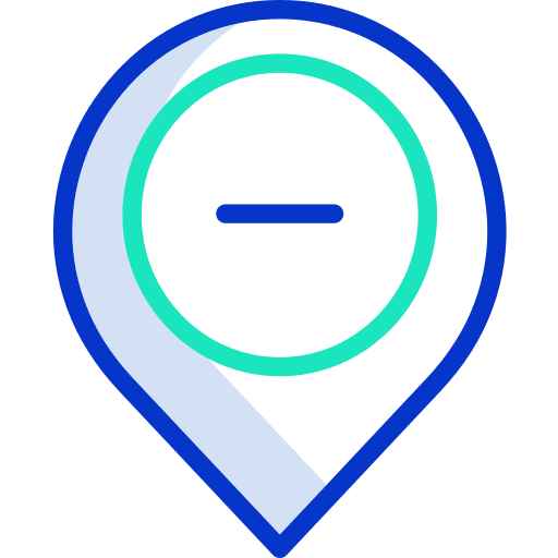 Remove map point remove map pointer icon