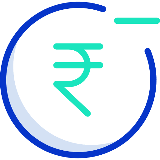 Rupee currency money coins icon