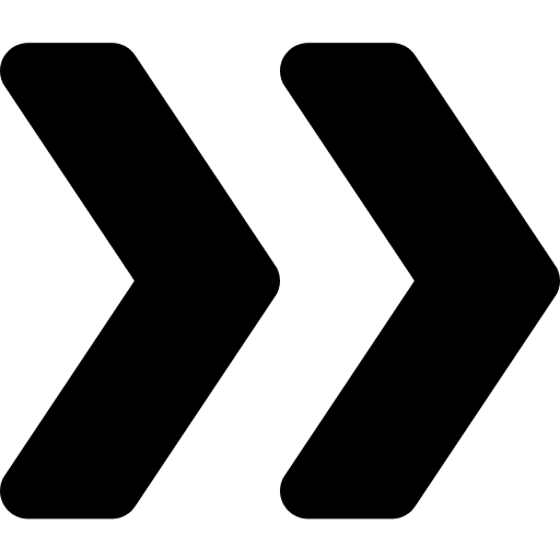 Double chevron ui right arrow interface icon