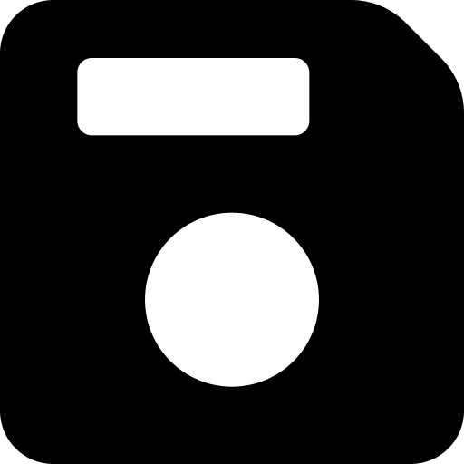 Floppy disk button save storage icon