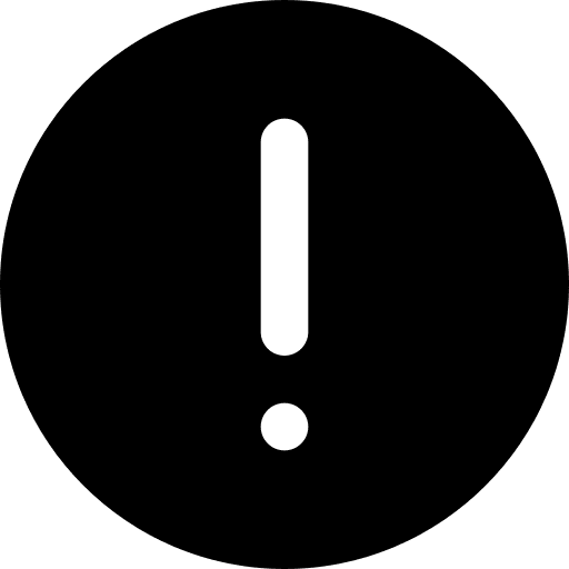 Warning circle exclamation danger icon