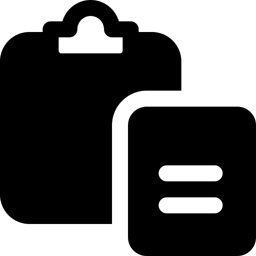 Clipboard tasks list interface icon