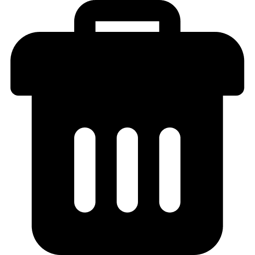 Trash basket interface tools and utensils icon