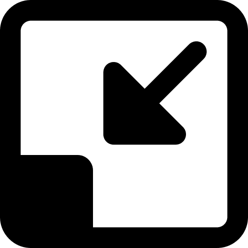 Minimize interface edit tools diagonal icon