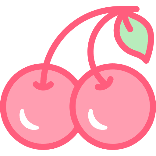 Cherry fruit organic healthy icon
