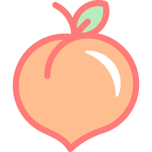 Peach food and restaurant fruit healthy icon Peach food and restaurant fruit healthy icon